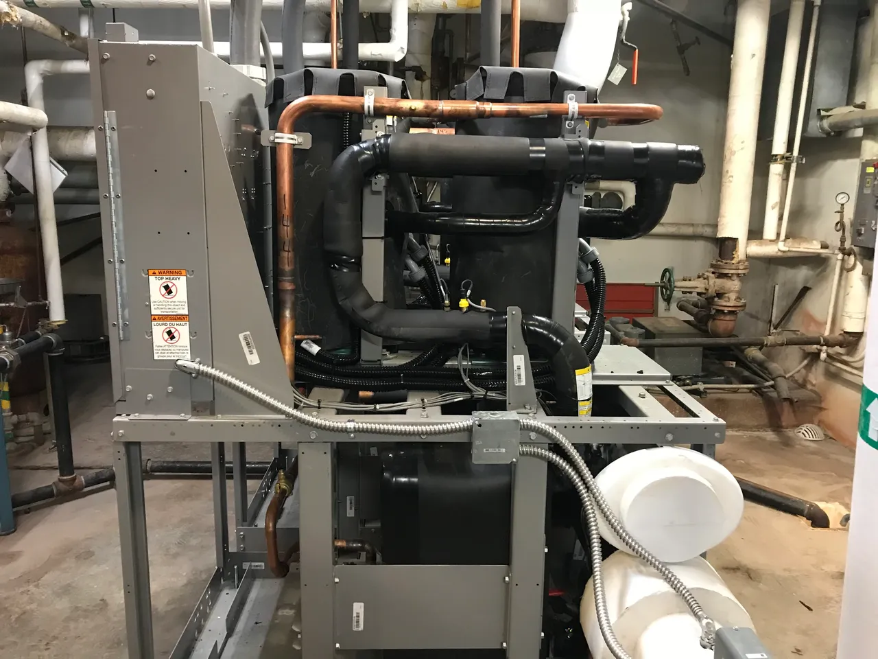 Installing 2 Carrier modular chillers at a hospital